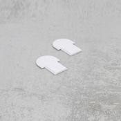 MINI U-LINE Recessed Set of End Caps, White