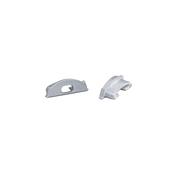 Mini Surface D-Line Profile Grey End Caps, Set