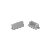 VIVO Surface D-Line Profile Grey End Caps, Set
