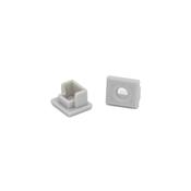 Tile-In S-Line Recessed Profile Grey End Caps, Set