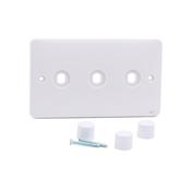 Hager Sollysta 3G Triple Dimmer Plate image