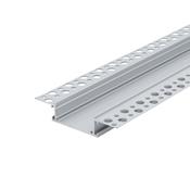 XL Plaster-In D-Line Aluminium Profile, 2 Meters