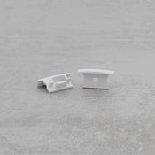 ZOE D-Line Profile White End Caps, Set