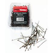 Hair Tools 2" Waved Grips Brown (BOX OF 500) image