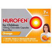 Nurofen Children 7+ Soft Chews Orange 100mg 12's image