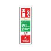 Dry Powder Plastic Fire Extinguisher Sign image