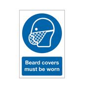 Beard Covers Must Be Worn Sign image