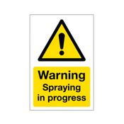 Spraying In Progress Sign image