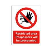 Restricted Area Sign