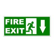 Fire Exit Down Arrow Sign image