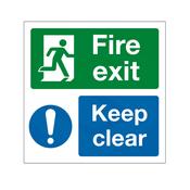 Fire Exit Keep Clear Sign