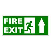 Fire Exit Arrow Up Sign