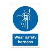 Wear Safety Harness Sign
