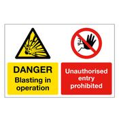 Blasting In Operation Sign