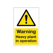 Heavy Plant in Operation Sign image