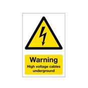 High Voltage Cables Underground Sign