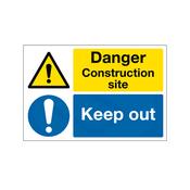 Danger: Construction Site Keep Out Sign