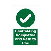 Scaffolding Complete Sign