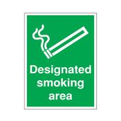 Designated Smoking Area Sign