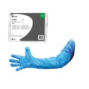 Shield GL2950 Blue Polythene Long Arm Gauntlets – 90cm – Pack of 100