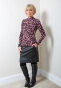 The Evie - Leather Skirt with Elasticated Waist image