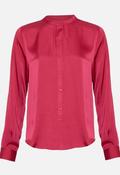 Moss Copenhagen Mandarin Collar Bright Pink Shirt image