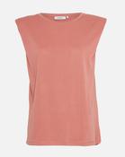 Moss Copenhagen Rose Pink / Black Sleeveless Top